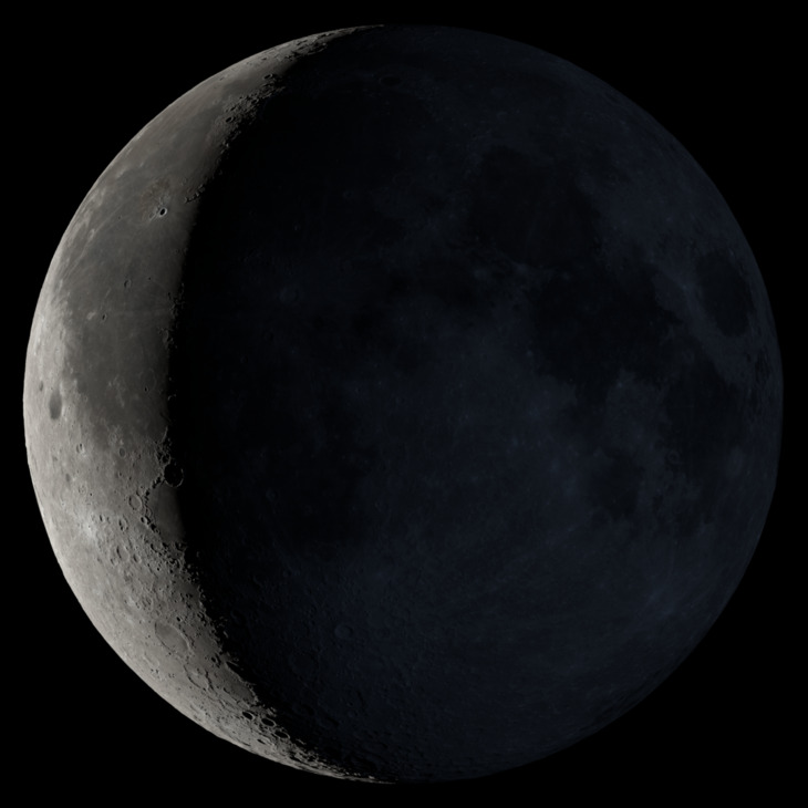 Waning Crescent, approximately 25.4 days into the lunar cycle