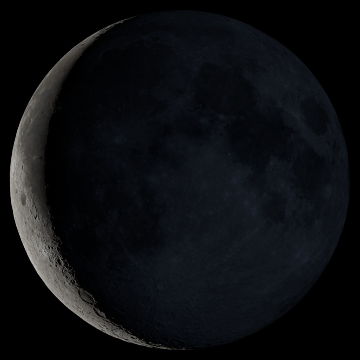 Waning Crescent, approximately 26.4 days into the lunar cycle