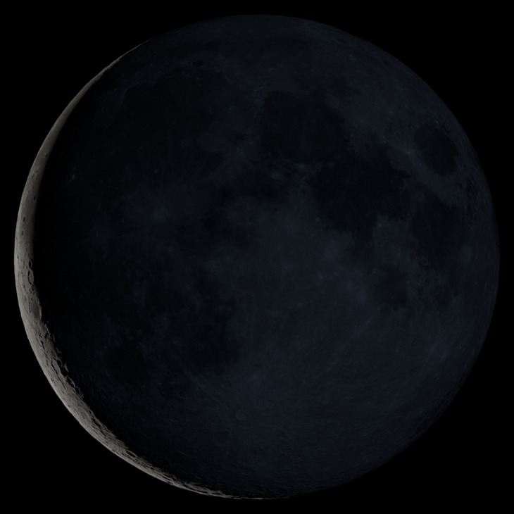 Waning Crescent, approximately 27.6 days into the lunar cycle